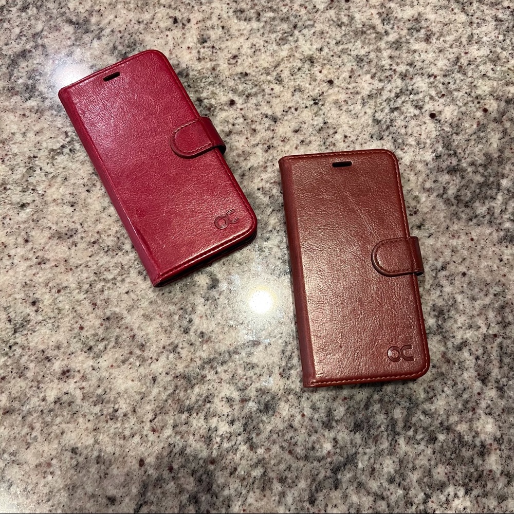 2 Leather OCASE  Folio IPhone Cases for IPhone X, IPhone 10.